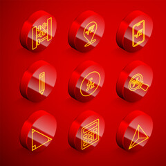 Poster - set line abacus, square root of x glyph, pencil, function mathematical symbol, magnifying glass with