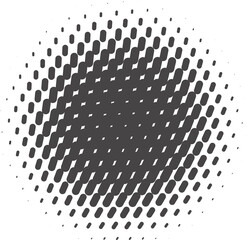 Poster - circle dots with halftone pattern. round gradient background. element with gradation points texture.