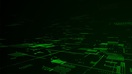 Poster - future digital cyberspace. sorting and analysis digital data. vector technology matrix algorithm. se