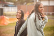 © Austockphoto - Two Aboriginal girls together outside