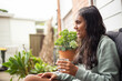 © Austockphoto - Aboriginal woman drinking water from a glass outside