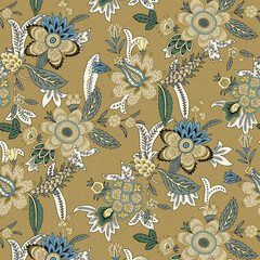 Wall Mural - allover pattern digital design pattern floral design textile print digital 