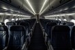 © Iryna - Empty seats in economy class. Generative ai.