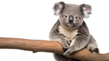 Koala On A Branch Isolated Transparent Background Png