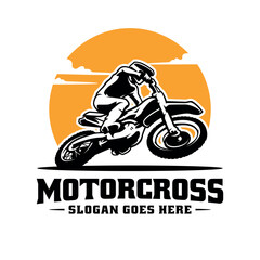 Poster - motorcross illustration logo vector