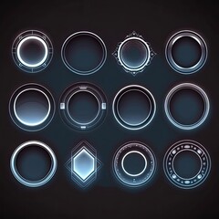 button round frame game ai generated