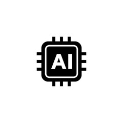 Canvas Print - simple ai system icon illustration vector