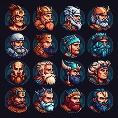 Wall Mural - play viking ancient warrior ai generated