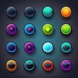 © sevector - element round game button ai generated