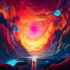 Wall Mural - end of the psychedelic world
