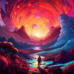 Canvas Print - end of the psychedelic world