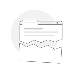 Poster - error, failed to load website page concept illustration flat design vector eps10. modern graphic ele