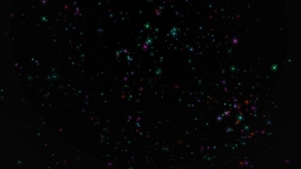 Wall Mural - beautiful shimmering particles with highlights on a black background