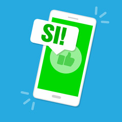 Poster - Avviso sullo schermo dello smartphone. 