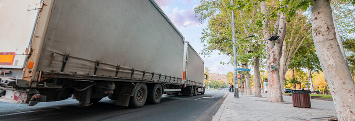 Truck with a trailer