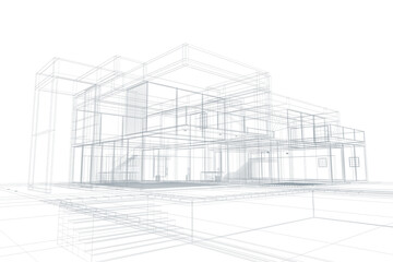 Poster - ARCHITECTURE HOUSE LINE