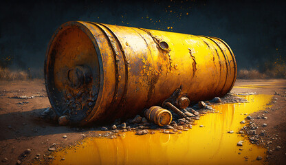 old rusty barrel ai generative