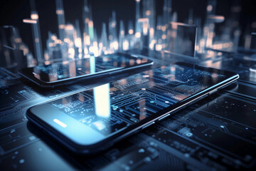 Poster - Modern and advanced technologies. AI Generated