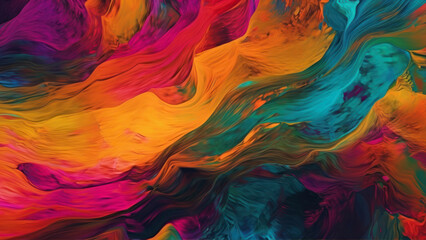Poster - abstract background with colorful spots of paint, computer-generated image generative ai