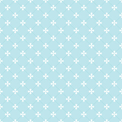 Simple four clover leaf with checkered background, seamless vector pattern background. Abstract geometric ornamental style. Great for scrapbook cards, web background , textile and home decor projects.
