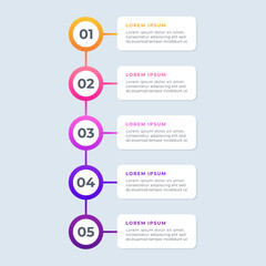 Aufkleber - Timeline infographic design. Business concept with 5 steps.