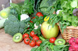 Fresh organic fruits and vegetables, healthy diet is the basis of strong immunity