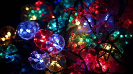 Wall Mural - christmas holiday light. ai generated.
