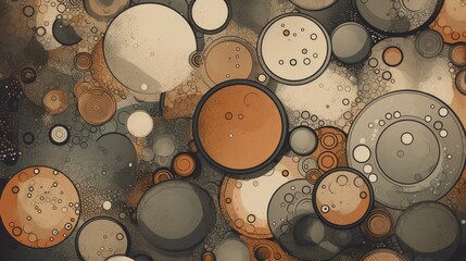 Poster - circles and rounds. abstract background. ai generated.