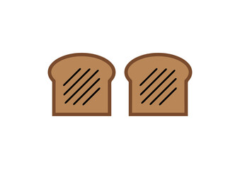 Sticker - vectorial bread slice drawing designs