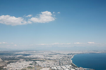 Wall Mural - Beautiful view from above of the city of Antalya and the Mediterranean coast