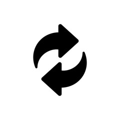 Leinwandbilder - Two arrows spin icon. Recycle icon, refresh icons. sync repeat and reload arrow icon symbol convert button sign