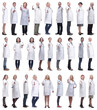 © ASDF - group of doctors holding jar isolated on white