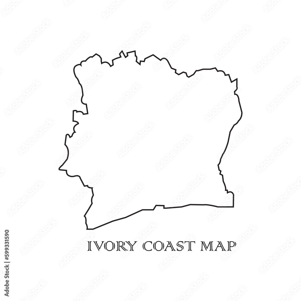 ivory coast map icon Stock Vector | Adobe Stock
