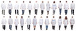 © ASDF - group of doctors in motion isolated on white