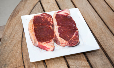 Bison Steaks Ready For The Grill