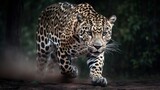Fototapeta Zwierzęta - Incredible Jaguar in Natural Habitat AI Generated Generative AI