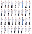 © ASDF - group of doctors with clipboard isolated on white