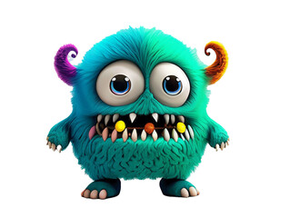 Wall Mural - Colorful Baby Monsters Sublimation clipart png  ai generative