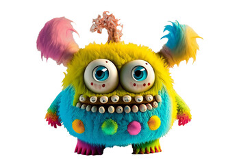 Wall Mural - Colorful Baby Monsters Sublimation clipart png  ai generative