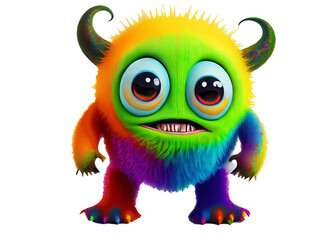 Wall Mural - Colorful Baby Monsters Sublimation clipart png  ai generative