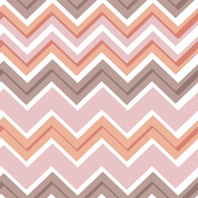 Seamless Pattern With Chevron Design,Seamless Pattern With Orange Chevron Design Colorful Zigzag Striped Pattern For Backgrounds And Design