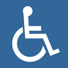 Traffic Sign For Parking Reserved For Handicapped People