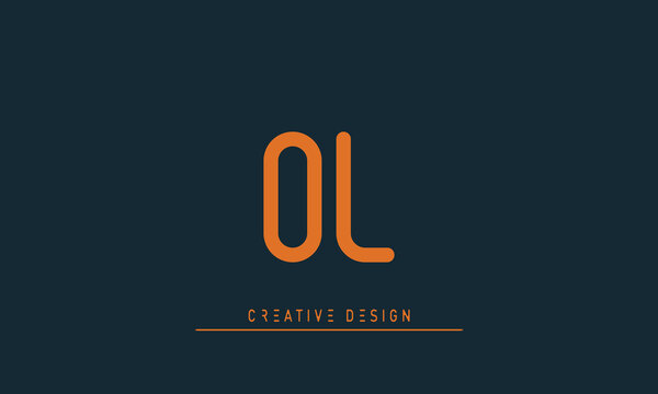 Alphabet letters Modern Creative logo OK , KO