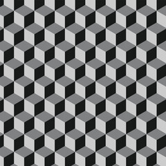 Poster - abstract geometric cube shape pattern vector.