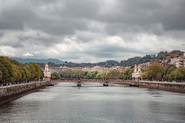 Wall Mural - view of the river in the city