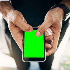 Poster - Its all found online. a businessman using a mobile phone in an office.