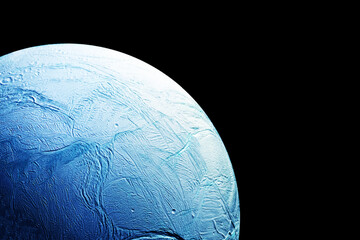 Wall Mural - an icy planet in deep space. elements of this image furnished nasa.