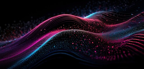 3d rendering of abstract digital particles. Futuristic background with flowing particles.