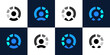 © Crelaba_Std - Collection of circle progress logo design with people logo and pin location design graphic vector illustration. Recruitment process symbol, icon, creative.