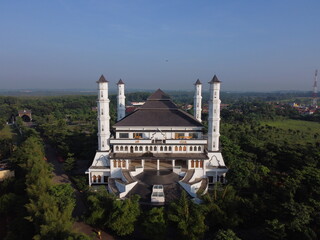 Purwakarta, 05 May 2023 - aerial photo of the mosque 